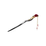 Красный Розовый Бисерный Традиционный Китайский стиль Шпилька для волос