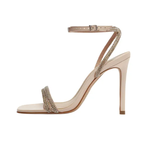 Schutz Altina Glam One Strap Sandals 11cm Women's Beige