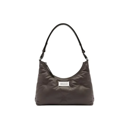 Maison Margiela Glam Slam Full с рельефной кожей наппа одно плечо маленькая женская сумка серый