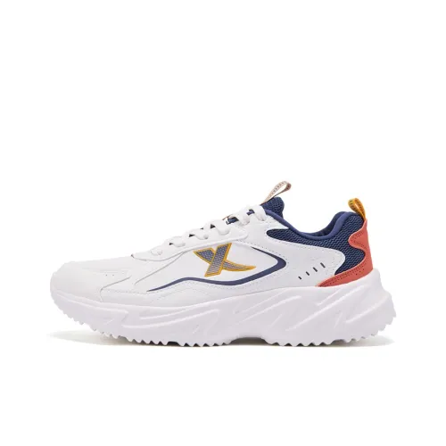 XTEP Dragon Rising Беговые кроссовки Низкий Топ Парус Белый Чернила Зеленый Синий Мужской