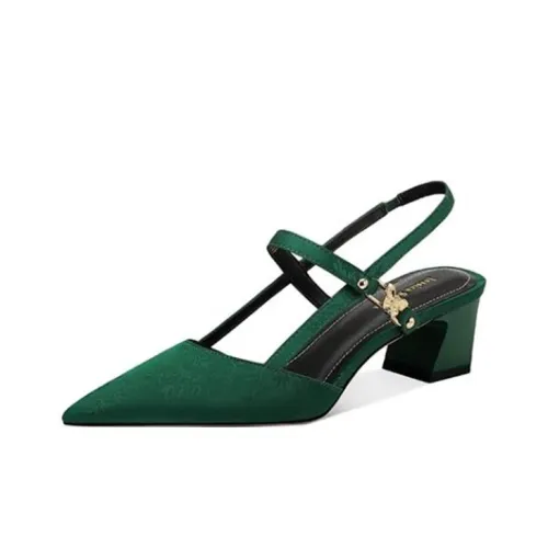 JESSICA SOPHIA One Ремешок Сандалии 5 см Женские Зеленые