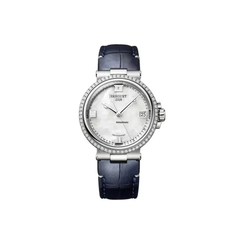 BREGUET Автоматический Механический Movement Унисекс Морские Часы 33,8 мм, Жемчужная Раковина, Цвет