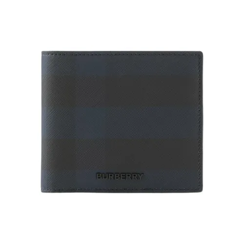 Burberry Складной Кошелек Для Монет В Клетку 4 Отделения Для Карт Отделение Для Купюр С Разделителем Карман Для Монет На Кнопке