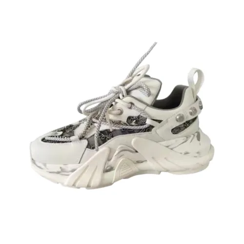 CINDY C ERIC Низкий топ толстая подошва кроссовки женские цвет сливочный