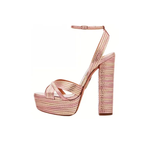 AQUAZZURA SUNDANCE Plateau 140 one Ремень Сандалии Женские Розовый