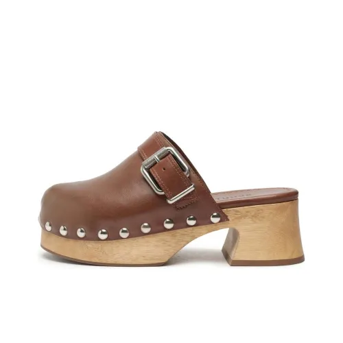 Schutz Домашние тапочки 6 см Женские Коричневый