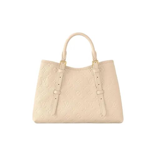 LOUIS VUITTON Кожа Тоут Сумка Сумка для покупок Маленькая Сумка для женщин Цвет Слоновая кость