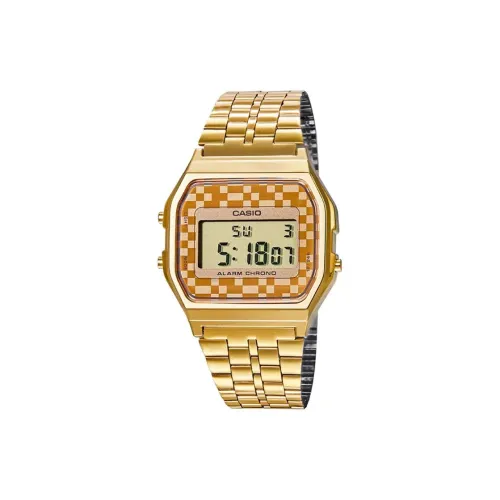 CASIO Standard Series Casio Collection Кварцевый механизм Нержавеющая сталь Ремешок Часы Мужские Кофейный Циферблат Часов