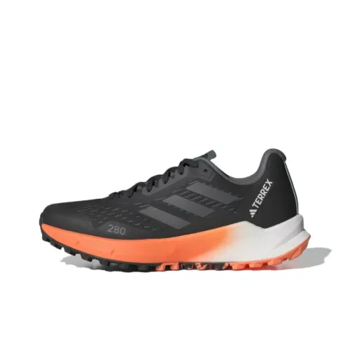 adidas Terrex Agravic Flow Slip Resistant Abrasion Resistant Low Top Trail Беговые кроссовки Женские Черный Серый