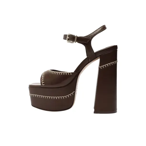 Schutz Lenne Indi One Ремешок Сандалии 14 см Женские Темно-умбровый