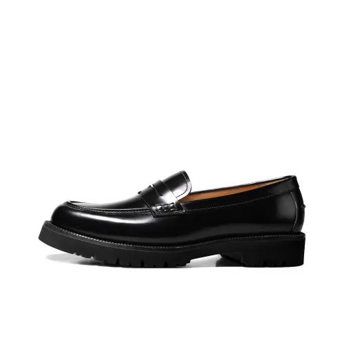 THOM WILLS Повседневный Slip On Кожаные туфли Лоферы Мужской Черный