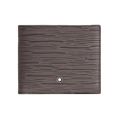 MONTBLANC Кожа Кошелек Мужской Элегантный Серый