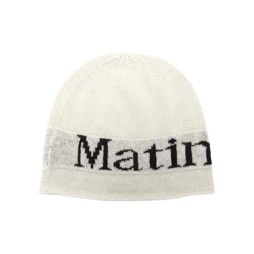 MATIN KIM Linen Beanies Unisex White