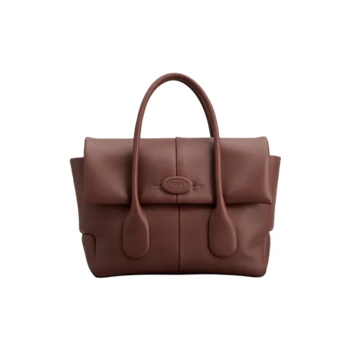 TOD'S Рельефная Телячья Кожа Сумка через плечо Сумка Маленькая Женская Коричневая