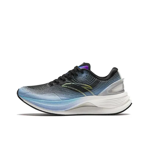 ANTA Champion 3rd Gen PRO Slip-resistant Abrasion-resistant Low Top Casual Running Shoes Women's Black Gray Blue ANTA Champion 3rd Gen PRO Противоскользящий Устойчивый к истиранию Низкий Топ Повседневные Беговые Кроссовки Женские Черный Серый Синий