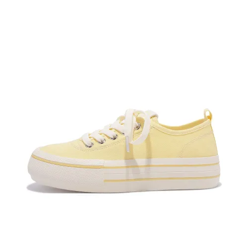 SNXR Low-Top Canvas Shoes Bright Yellow Women's