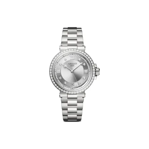 BREGUET Автоматический Механический Movement Унисекс Морские Часы 33,8 мм Серебряные