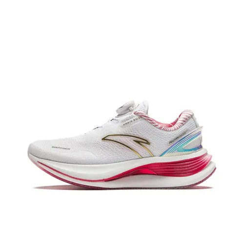 ANTA Champion 3rd Gen PRO Амортизация Износостойкие Низкие Кроссовки для Бега Женские Белые Красно-Золотые