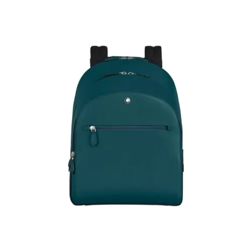 MONTBLANC Рюкзак из крупнозернистой коровьей кожи средний мужской цвет Кипр синий