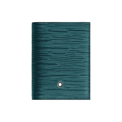 MONTBLANC Зернистая кожа коровы Держатель для карт Мужской Cyprus Синий