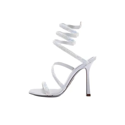 RENE CAOVILLA Cleo One Ремешок Сандалии 10,5 см Женские Айвори Белый