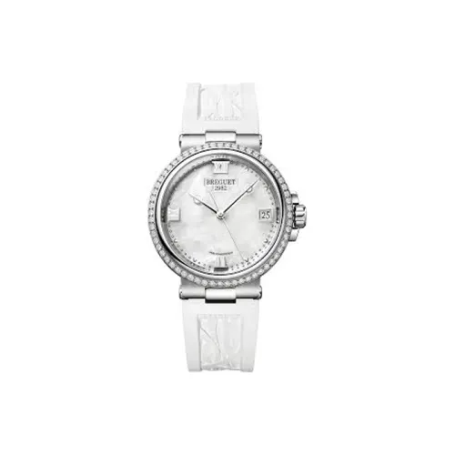 BREGUET Автоматический Механический Movement Унисекс Морские Часы 33,8 мм, Жемчужная Раковина, Цвет