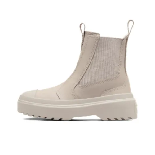 Converse Chuck Taylor All Star Детские кожаные сапоги Бежевый Женские