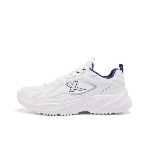 XTEP Амортизация Противоскользящий Легкий Отскок Низкий Топ Повседневный Тренировки Городской Коммутирование Беговые кроссовки Мужской Парусный белый