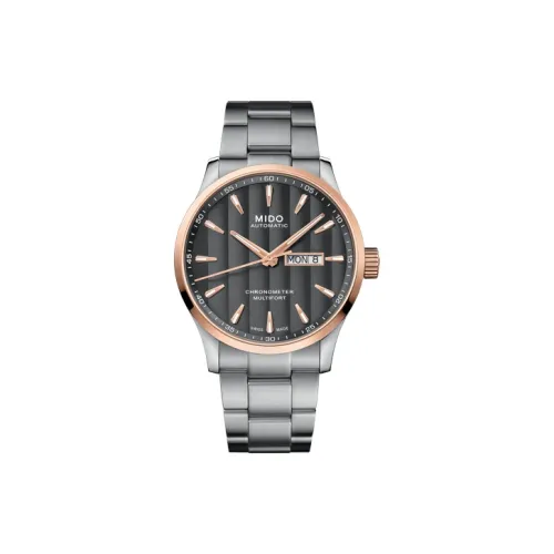 Mido Helm Автоматический Механический Механизм Мужские Часы Часы 42 мм Черный Циферблат Нержавеющая Сталь PVD Покрытие Корпус Часов