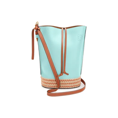 LOEWE Gate Корова Кожа Ведрообразная Сумка Сумка через плечо Стандартная Женская Синяя