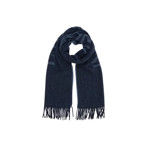 EMPORIO ARMANI Шерсть Трикотаж Шарфы Мужской Морской Синий