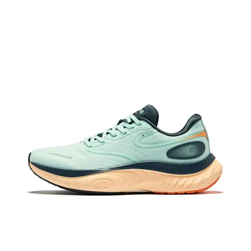 Erke Land Tour Амортизация Низкий Топ Беговые кроссовки Мужские Пузырьковый зеленый