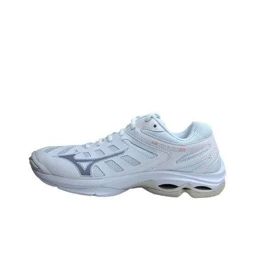 Mizuno Wave Voltage Устойчивые к истиранию Дышащие Кроссовки для тренировок с низким верхом Унисекс Экрю