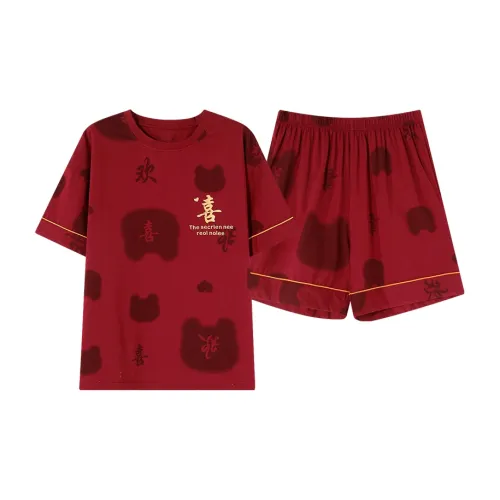 Montagut Pajama Комплект Женский Праздничный Красный