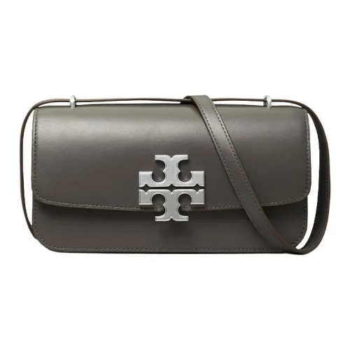 TORY BURCH ELEANOR Кожа Ручная Сумка Сумка через плечо Сумка на плечо Маленькая Женская Темно-серая