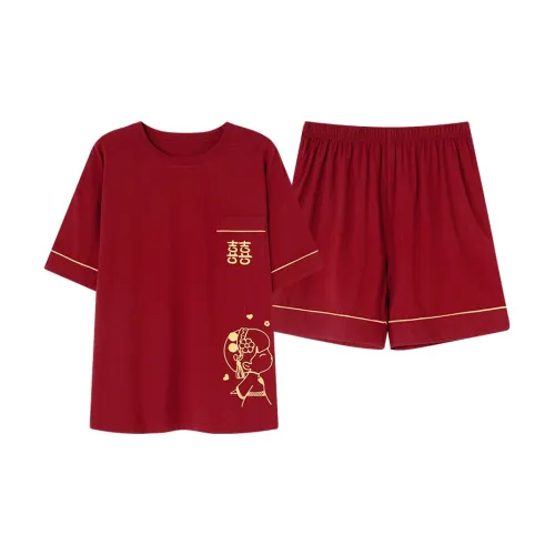 Montagut Pajama Комплект Летний Женский Красный