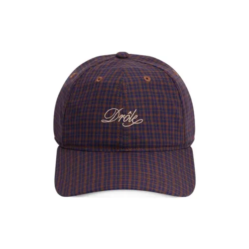 DROLE DE MONSIEUR Хлопковые кепки унисекс коричневые