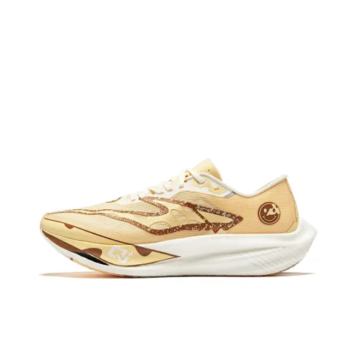 Erke Zhijing 2,0 Амортизаторы Shock Absorbers Oтскок Низкий Топ Беговые кроссовки Мужской Цвет сыра Схема