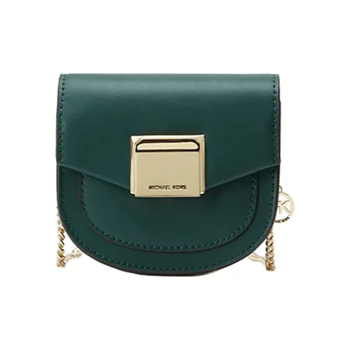 MICHAEL KORS Lita Коровья кожа Спилок Сумка через плечо Мини Женская Темно-зеленая
