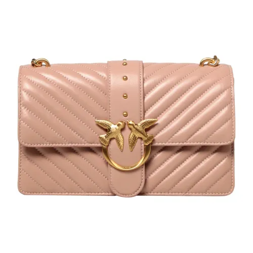 PINKO Коровья кожа Swallow Сумка Сумка через плечо Сумка на плечо Средний Женский Розовый