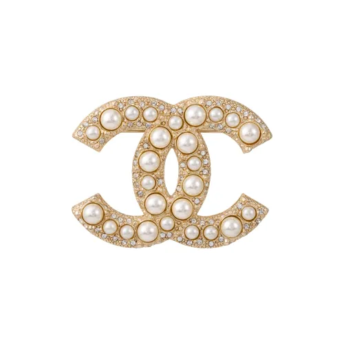 CHANEL Кристальные Броши Женские Золотые