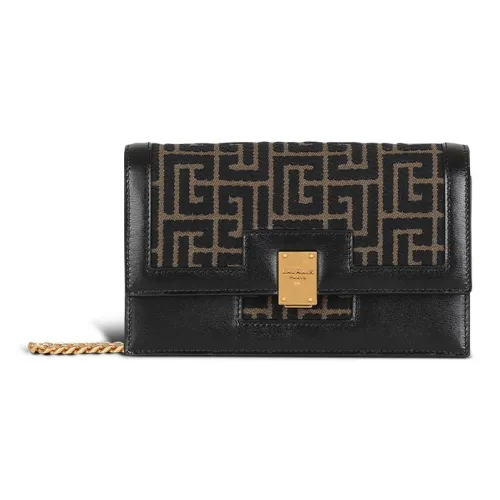 BALMAIN 1945 Кожа Ручная Сумка через плечо Сумка на плечо Мини Женская Черная