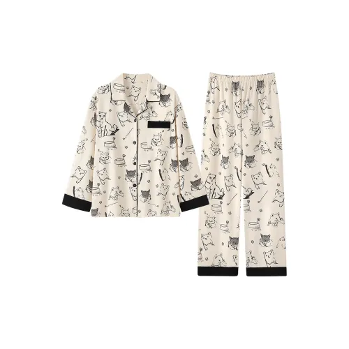 ЮЙЧЖАОЛИНЬ Pajama Комплект Женские Белые