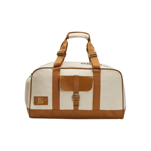 Wilson Хлопок с ПУ (полиуретан) Спортивный зал Сумка Стандартная Унисекс Экрю