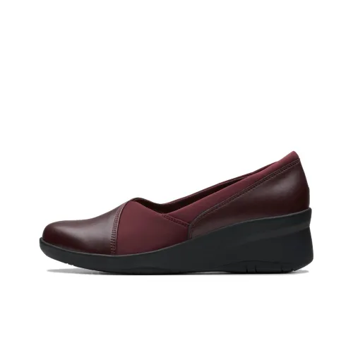Clarks Женские повседневные туфли, бургундский цвет, женские