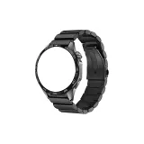 Один большой твердый титановый металлический ремешок для часов [черный]