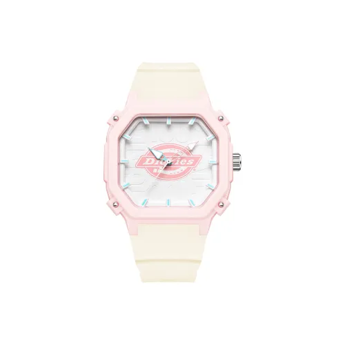 Dickies SS23 Dix Наручные часы Кварцевый механизм Пластиковый ремешок Белый циферблат Женские часы