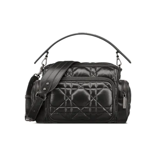DIOR Корова Кожа Кожа Camera Сумка Сумка Клатч Сумка через плечо Женская Черная