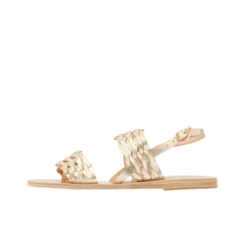 ANCIENT GREEK SANDALS Dinami Ткани вязаные Стильные Сандалии Женские Платиновые