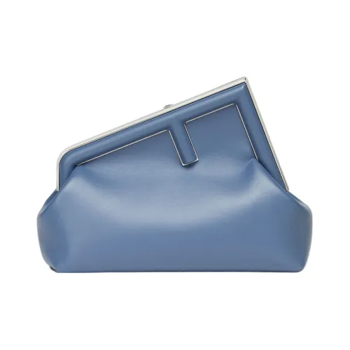 FENDI Lambskin Crossbody Clutch Women's Blue